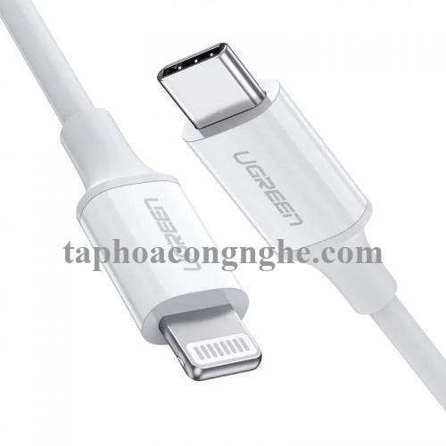 Ugreen 60746 25cm cáp usb type c ra apple lightning 0.25m màu trắng US171 30060746